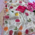 Embroidered Floral Soft Organza Saree3