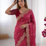 Embroidery Saree for women by awesome fashion wear1